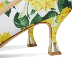 Nine West Ariella 2 Yellow Rose Floral Multi Hot