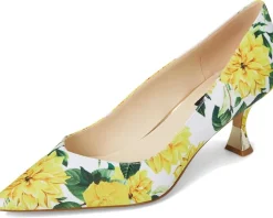 Nine West Ariella 2 Yellow Rose Floral Multi Hot