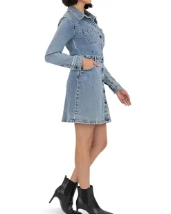 Women KUT from the Kloth Arlington - Button Front Dress w/ A-Line Skirt & Waistband