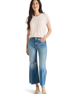 Splendid Arlo Sandwash Jersey Crew Tee Moonstone Outlet