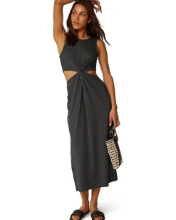 Beyond Yoga Around The World Front Twist Dress Black Clearance