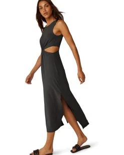 Beyond Yoga Around The World Front Twist Dress Black Clearance