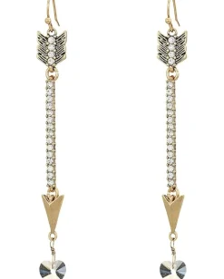 Betsey Johnson Arrow Linear Earrings Crystal Online