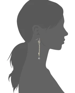 Betsey Johnson Arrow Linear Earrings Crystal Online