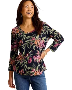 Tommy Bahama Ashby Isles Orchid Isle Tee Black Outlet