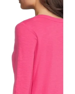 Tommy Bahama Ashby Isles Rib 3/4 Sleeve Scoop Glowing Azalea Outlet