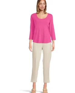 Tommy Bahama Ashby Isles Rib 3/4 Sleeve Scoop Very Bery Outlet