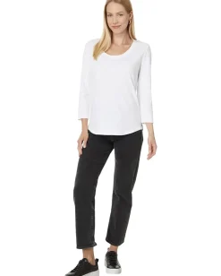 Women Tommy Bahama Ashby Isles Rib 3/4 Sleeve Scoop