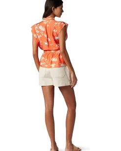 Joie Ashlene Wrap Top Ember Multi Discount