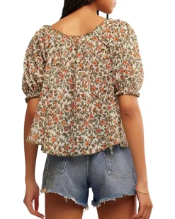 Free People Astra Peasant Top Daisy Combo Clearance