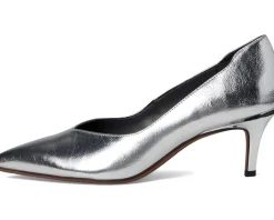 Franco Sarto Aurora Pumps Silver Metallic Faux Leather Outlet