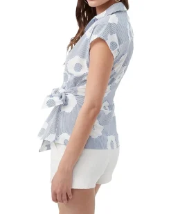 Trina Turk Avant Top Cobalt Cove/Whitewash Best