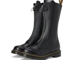 Dr. Martens 1B99 Front Zip Leather Mid Calf Boots Black Online