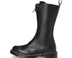 Dr. Martens 1B99 Front Zip Leather Mid Calf Boots Black Online