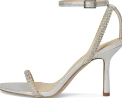 Jessica Simpson Baharia Ankle Strap Sandals Silver Discount