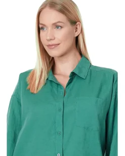 Splendid Bailey Button-Down Shirt Oasis Hot