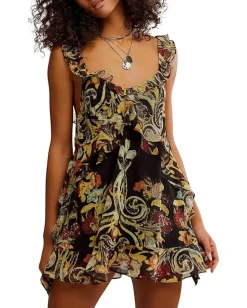 Free People Bali Flora Mini Black Combo New