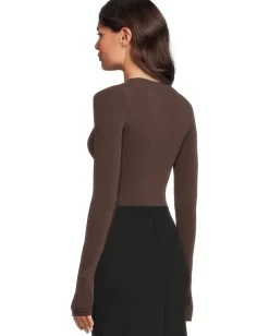 Commando Ballet Long Sleeve Bodysuit w/ Thumbholes Espresso Best