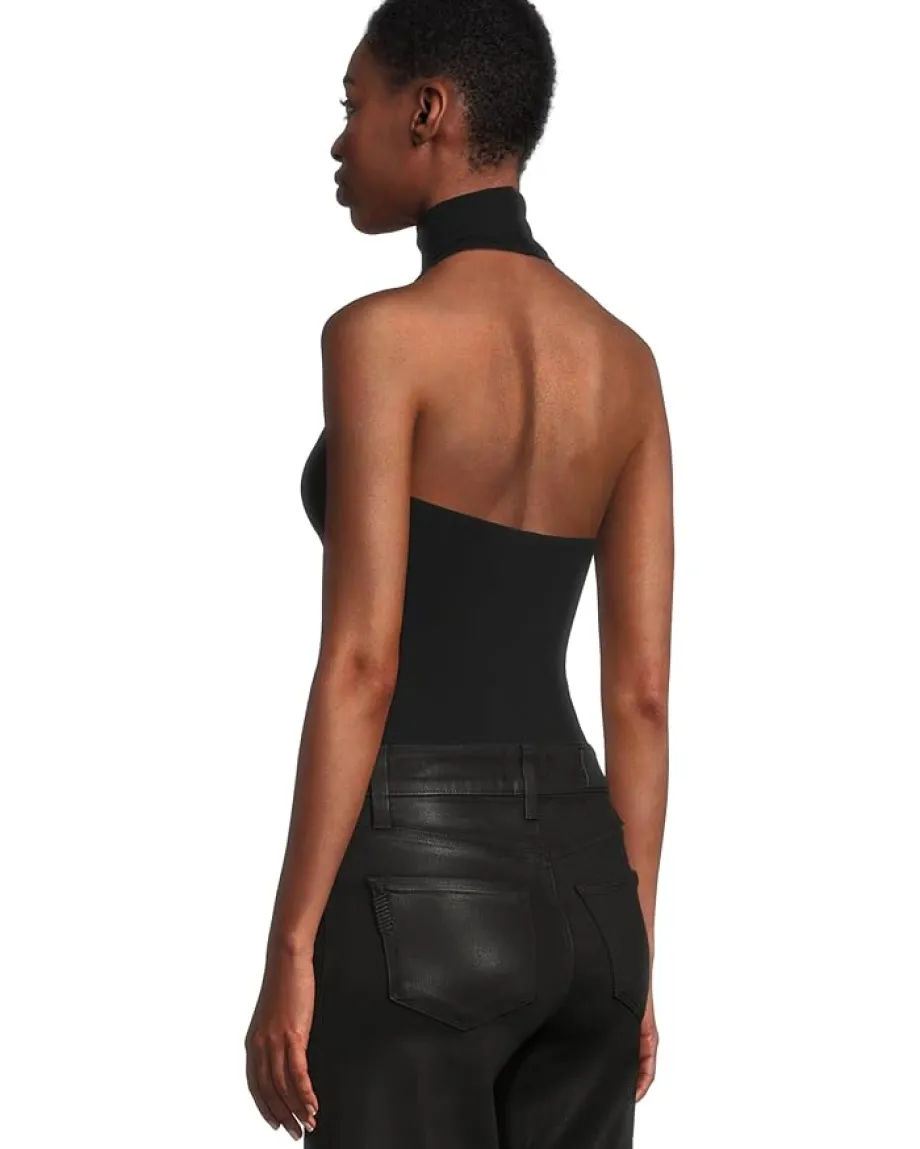 Commando Ballet Turtle Neck Halter Bodysuit Black New