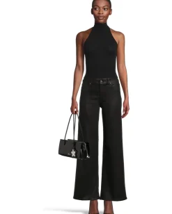 Commando Ballet Turtle Neck Halter Bodysuit Black New