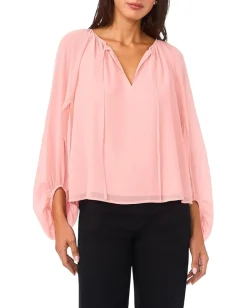 Vince Camuto Ballon Sleeve Blouse Sepia Rose Best