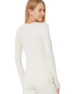 Splendid Bamboo Long Sleeve Tee Pale Oat Heather