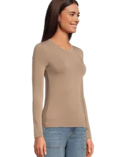 Splendid Bamboo Long Sleeve Tee Cedar Brown Outlet