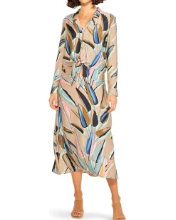 NIC+ZOE Banana Leaves Top Aqua Multi