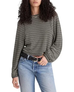 Madewell Barbet Long Sleeve Tee Ric Rac Snit Jet Black Discount