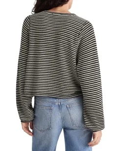 Madewell Barbet Long Sleeve Tee Ric Rac Snit Jet Black Discount