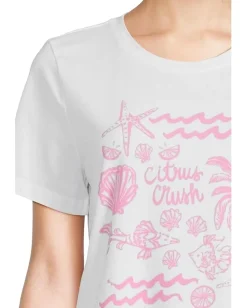 Lilly Pulitzer Barreto Knit Top Multi Pb Ocean Motifs Graphic Clearance