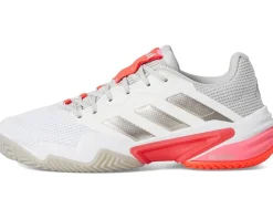 adidas Barricade 13 Tennis Shoes White/Iron Metallic/Lucid Red Online