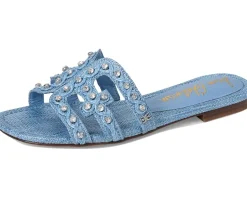Sam Edelman Bay Jewel Light Denim Blue Jewel Clearance
