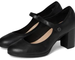 Clarks Bayla Lily Black Leather Clearance