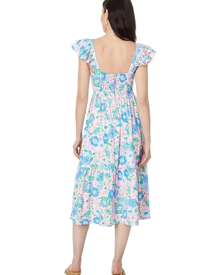 Women Lilly Pulitzer Bayleigh Flutter Sleeve Midi