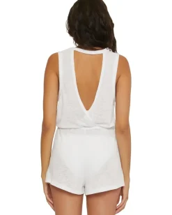 Women BECCA Beach Date Romper with pockets cover-up