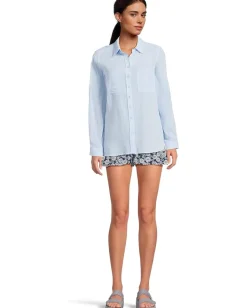 Seafolly Beach Edit Breeze Beach Shirt Powder Blue Outlet