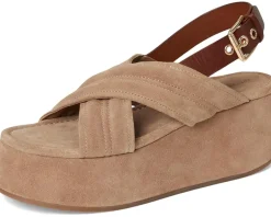 Free People Beach Party Platform Fawn Suede Discount