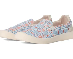 Blowfish Malibu Beachfront Slip On Shoes Red Americana Stripe Fabric New