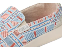 Blowfish Malibu Beachfront Slip On Shoes Red Americana Stripe Fabric New