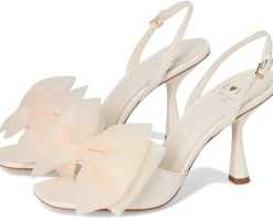 Kate Spade New York Beau Mesh Heeled Sandals Cream Outlet