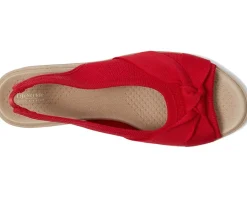 LifeStride Bell Slingbacks Fire Red Knit Fabric Outlet
