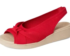 LifeStride Bell Slingbacks Fire Red Knit Fabric Outlet