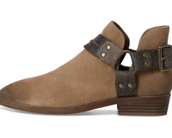 Free People Belle Harness Boots Fawn Suede Clearance