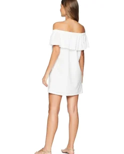 Women Lucky Brand Belle-Air Off the Shoulder Ruffle Dress Cover-Up
