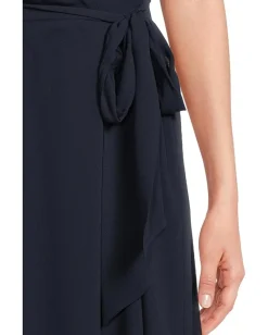 Women Lauren Ralph Lauren Belted Georgette Dress