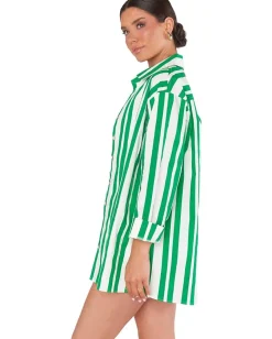 Show Me Your Mumu Berman Button Down Center Court Stripe Sale