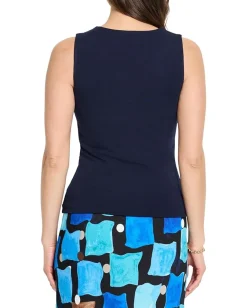 NIC+ZOE Better Angle Tank Dark Indigo Discount