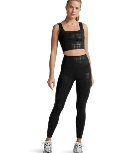 Beyond Yoga Beyond The Studio High Cropped Tank Plaid Foil Black Clearance