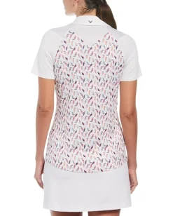 Women Callaway Birdie / Eagle Printed Short Sleeve Polo